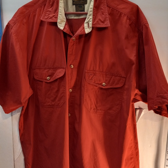 Eddie Bauer Rufton Twill XL Red Outdoor Outfitter Button Down Shirt  Rural Event - Picture 2 of 10